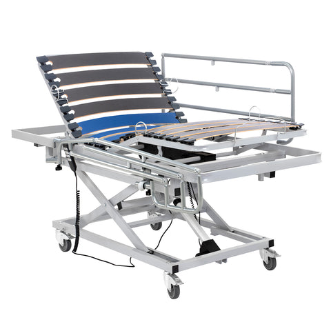 Cama de hospital regulable en altura con barandillas - 90x190 cm