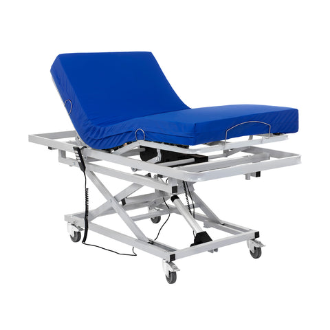 Cama de hospital regulable en altura con colchón de espuma viscoelástica - 90x190 cm