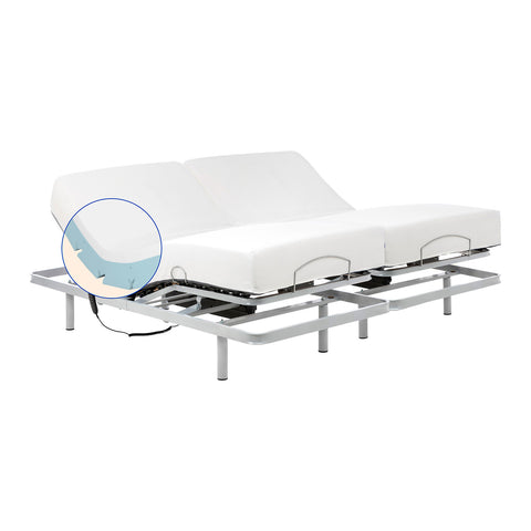 Cama matrimonial ortopédica de dos camas con colchones Visco Tencel - 160x190