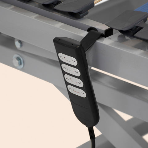 Cama articulada hospitalaria de carro elevador con colchón viscoelástico Professional V3 y barandillas