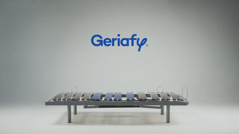 Geriafy - Pack Cama eléctrica con Colchón Ortopédico de espuma viscoelástica y algodón (80x190 cm, patas fijas + barandillas de cama)
