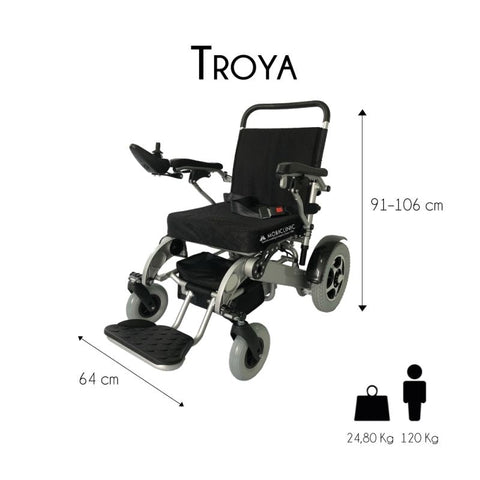 Silla de ruedas eléctrica plegable Troya