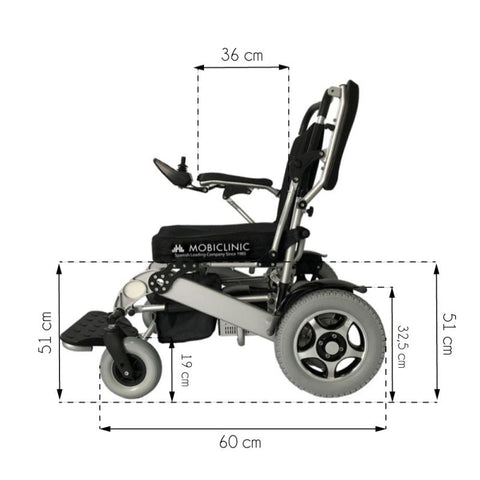 Silla de ruedas eléctrica plegable Troya