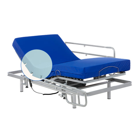 Cama hospitalaria con colchón HR Sanitario y barandillas de cama