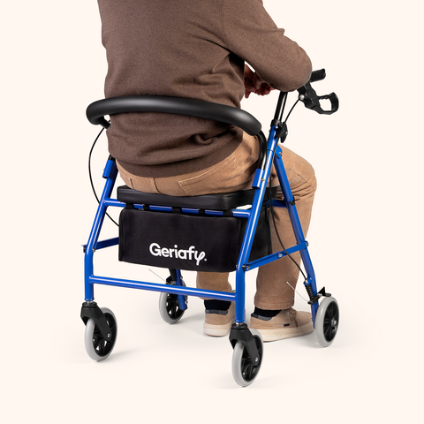 Andador Rollator Plegable | Asiento, Cesta y 4 Ruedas