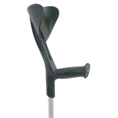 Muleta de aluminio, ajustable en altura en color negro