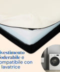 Rivestimento sfoderabile e compatibile con la lavatrice