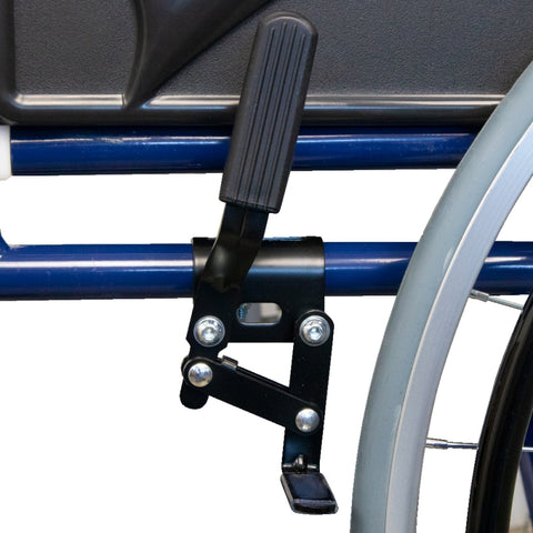 Silla de ruedas plegable autopropulsable color azul